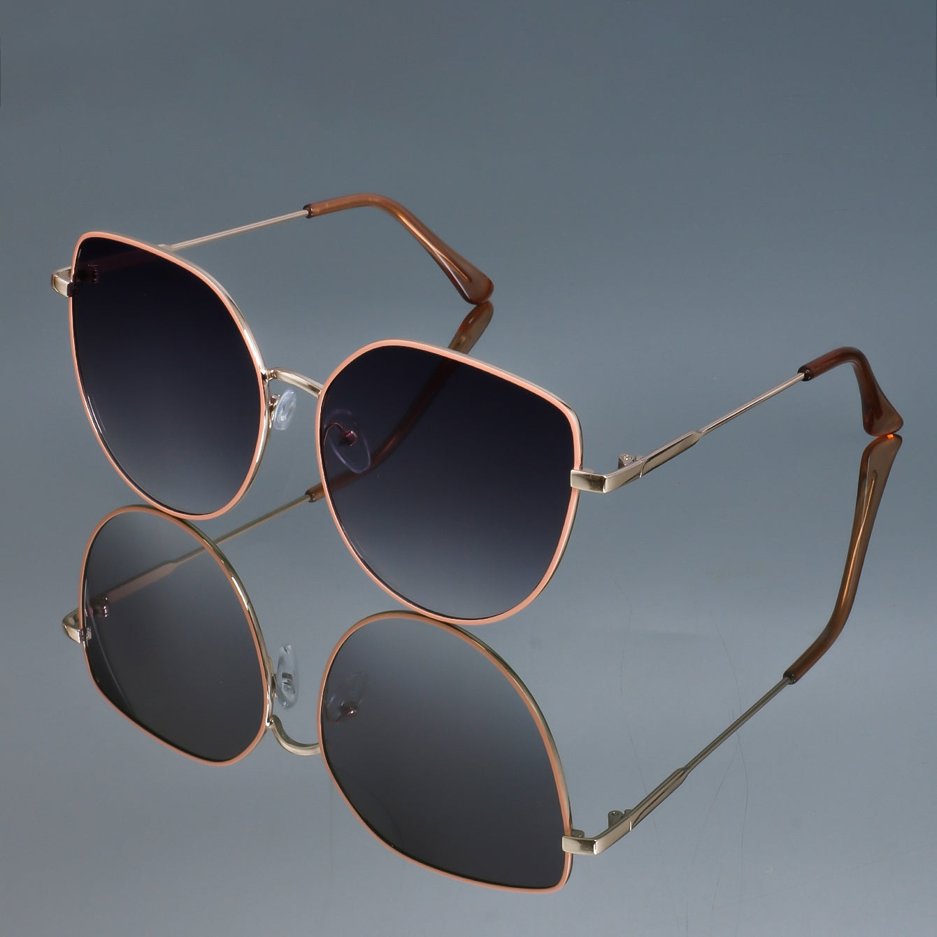 Unisex Retro Oval Polycarbonate Frame Lightweight Decorative Glasses
