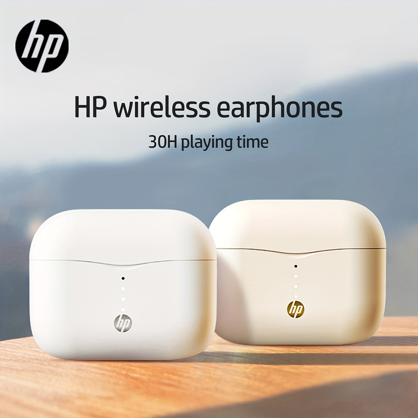 HP Wireless EarBuds, Over 30 Hours Battery Life, Touch Control, Rechargeable Lithium Battery, Compatible with Apple & Android, Built-in Microphone, Type-C Port Charging