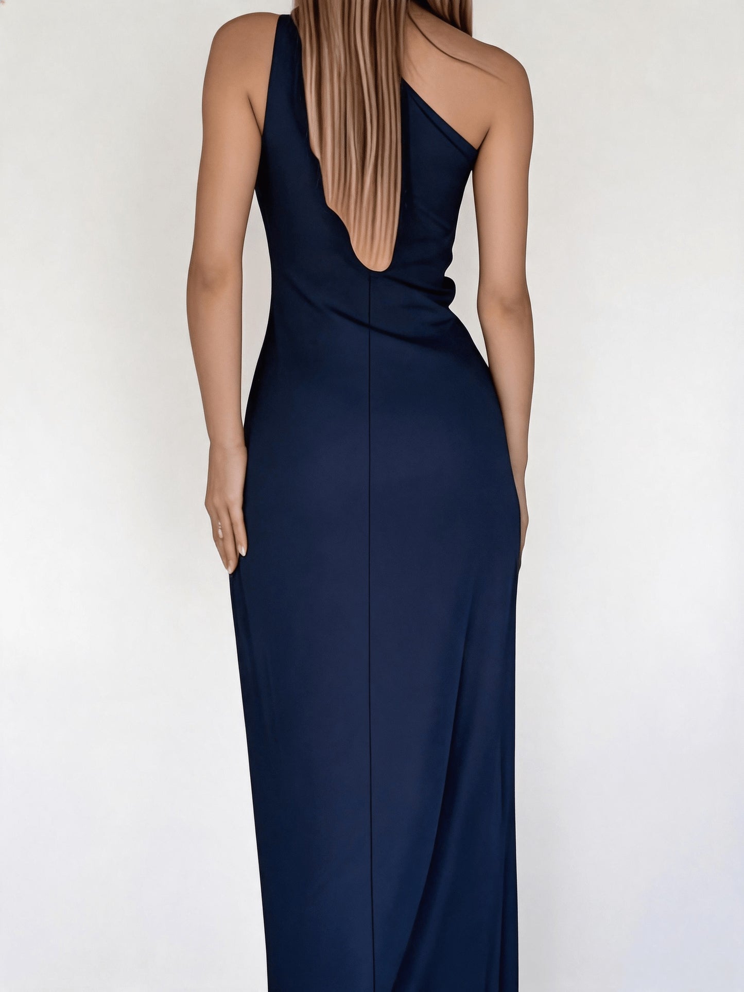 Elegant Women's Summer Bodycon Dress with Asymmetrical Slit
