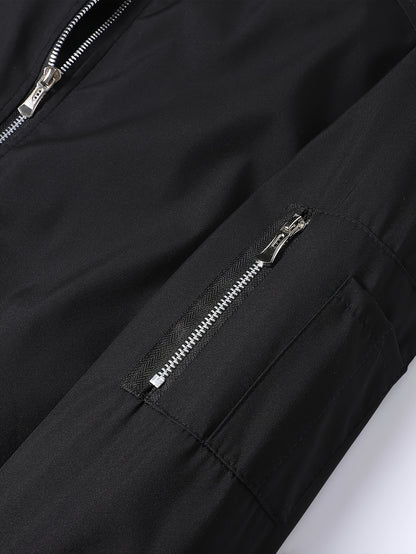 Men'S Casual Workwear Jacket and Pants Set, Solid Color, Long Sleeve, Regular Fit, with Pockets, for Spring/Fall, Casual Attire, Casual Attire|Casual Style|Solid Color Jacket
