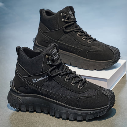 Men's Outdoor Hiking Boots with Comfortable Fabric Lining