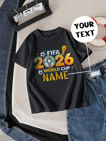 Boys 2026 World Cup Mesh T-Shirt Casual Summer Top