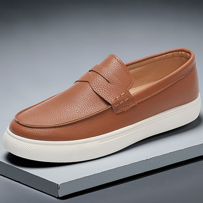 Men's Casual Slip-On Loafers with Non-Slip PVC Sole