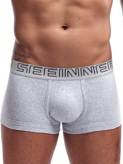 Men's Cotton Boxer Briefs 4-Pack - Breathable, Moisture-Wicking Fit