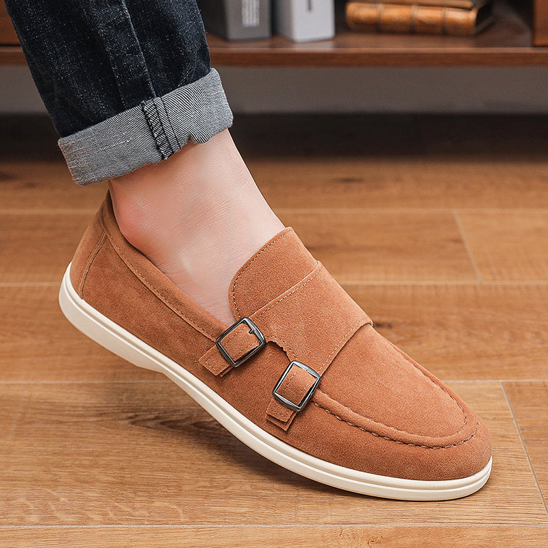 Men's Casual Slip-On Loafers with Microfiber Upper