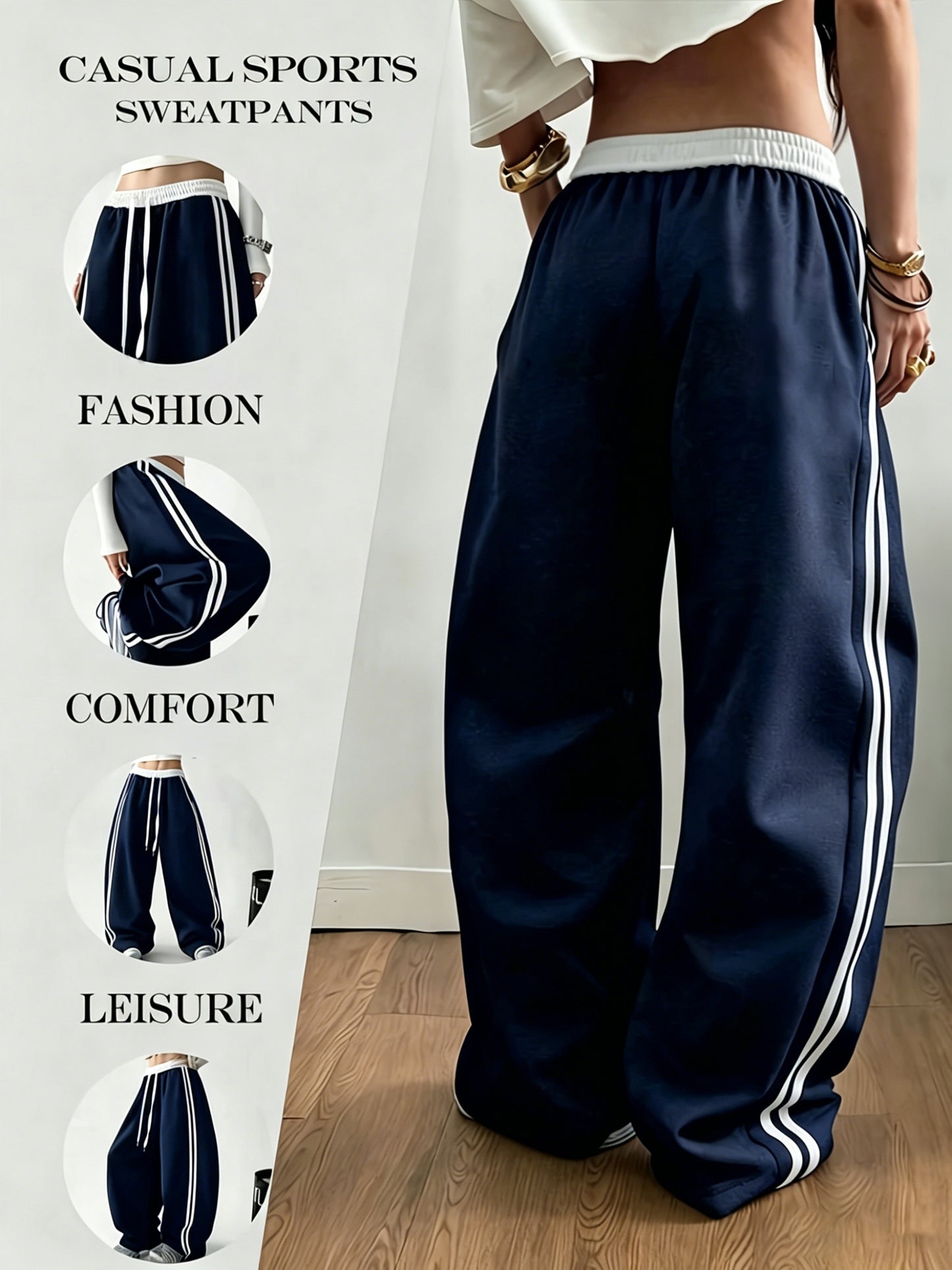 Women's Wide-Leg Sports Pants for Yoga and Fitness