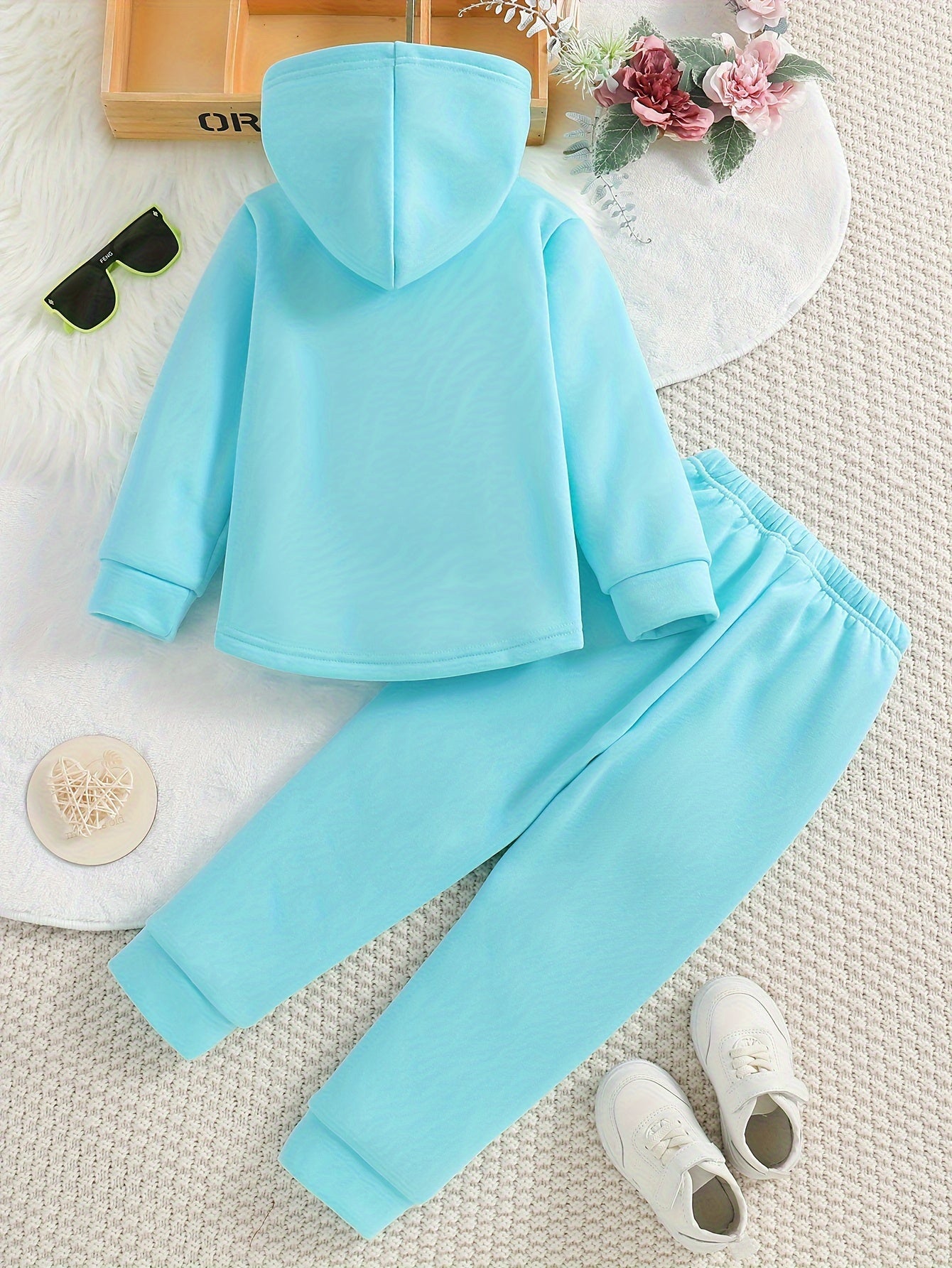 Աղջիկների համար նախատեսված 2 կտորանոց հավաքածու, կոճակներով առջևի մասով գլխարկով բաճկոն + մարզական տաբատ, աշնանային հագուստ, երեկույթների, բացօթյա սպորտի և բացօթյա խաղերի համար