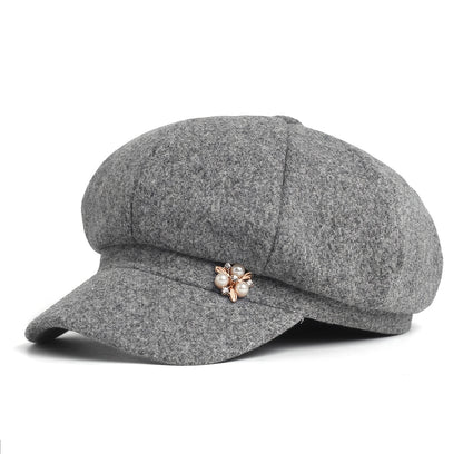 Women's Classic Warm Newsboy Beret Hat Lightweight Polyester