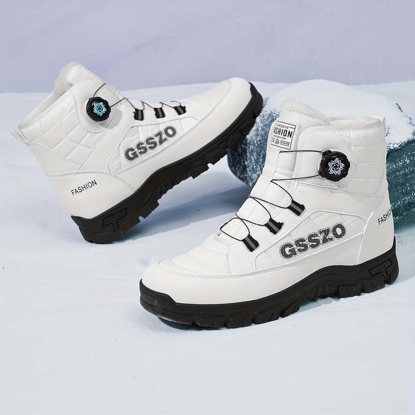GSSZO Men's High-Top Hiking Boots with Height Increase - Slip-Resistant & PVC Sole, - -Terrain Boots Suitable for Urban Streetwear, Outdoor Trekking, Heavy-Duty Wear - Comfortable & Durable (Year-Round Use)