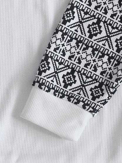 Տղամարդու երկարաթև մարզաշապիկ՝ խիտ վաֆլի տրիկոտաժից, աշնանային, իդեալական է առօրյա հագուստի համար