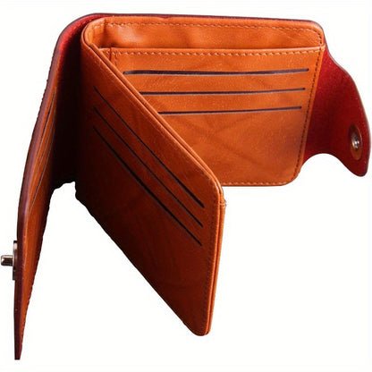 The Latest Upgraded Men'S Synthetic Faux Leather Wallet for 2025 Comes with a Credit Card Holder And a Photo Compartment. Its Elegant Design Is Perfect for Everyday Use, Featuring a Durable Denim Lining. This Unique Wallet, w