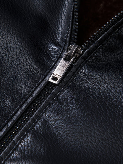 Siji Dou OBM տղամարդու վերարկու, նոր աշնանային/ձմեռային բրդյա ծածկույթով բաճկոն՝ արհեստական ​​մորթուց օձիքով, նորաձև առօրյա բաճկոն տղամարդկանց համար