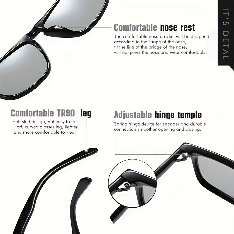Photochromic Full Rim Sunglasses for Men and Women, UV Protection