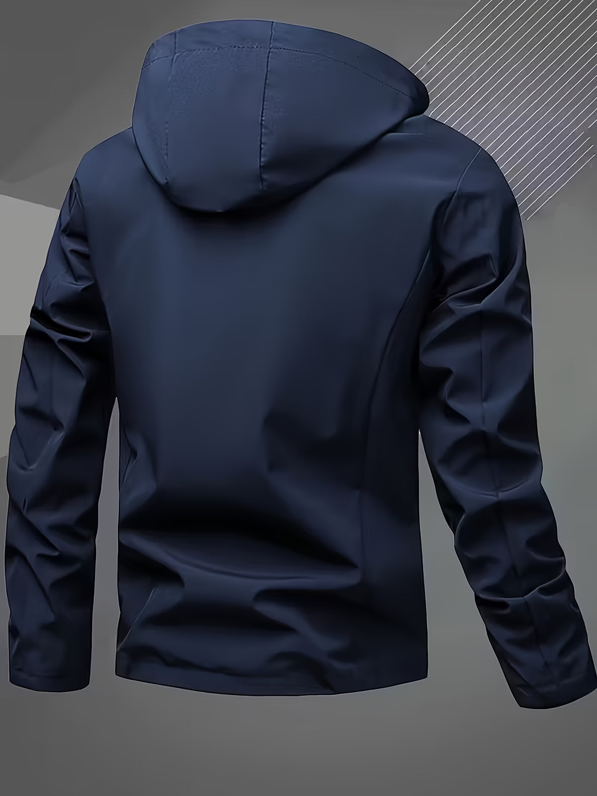Men's Hooded Windproof Jacket for Spring and Fall Outdoor Sports
