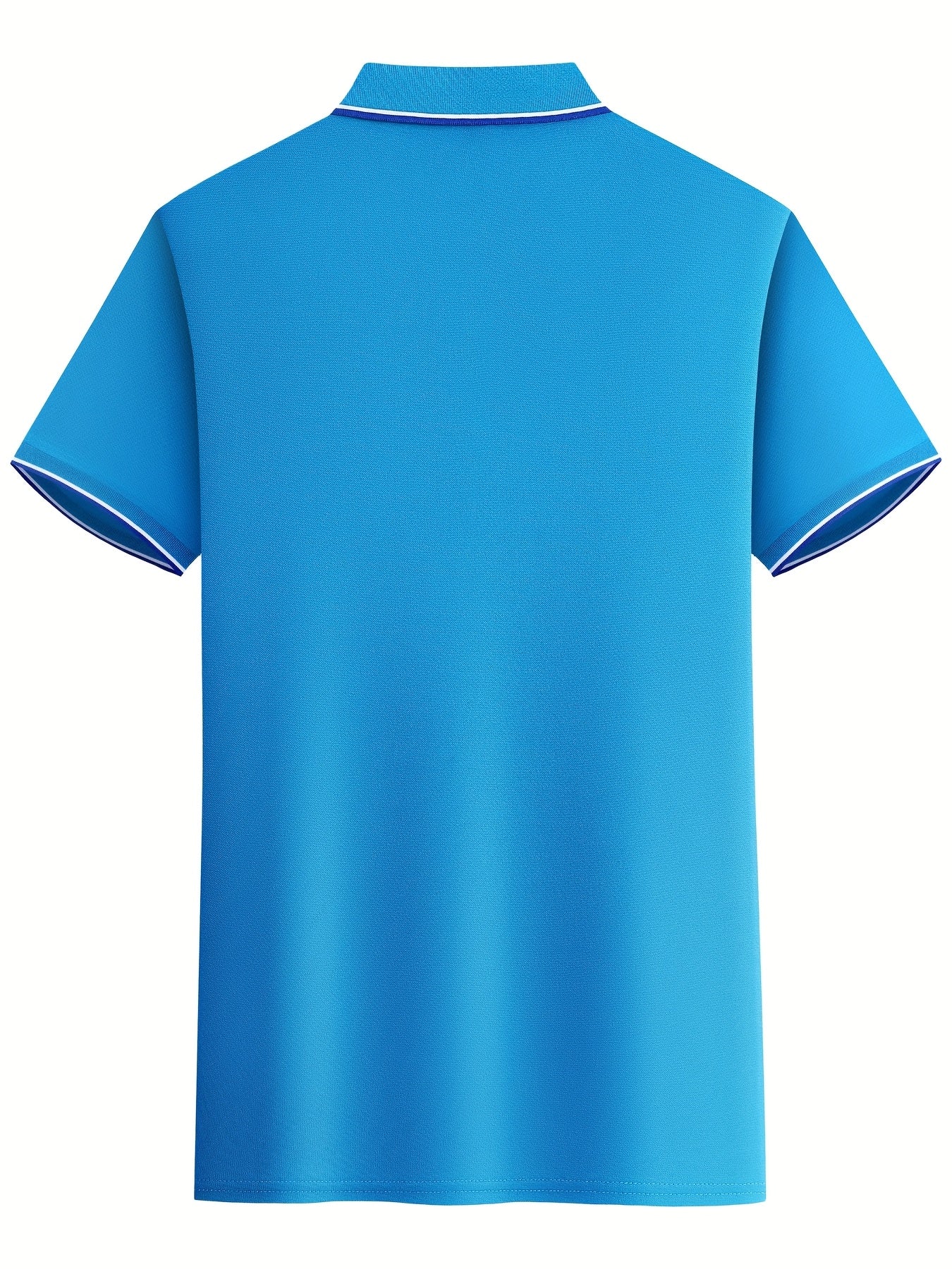 Men'S Comfortable POLO Shirt | Classic Button-Up Lapel Collar, Casual Style, Short Sleeve, Solid Color - ayq