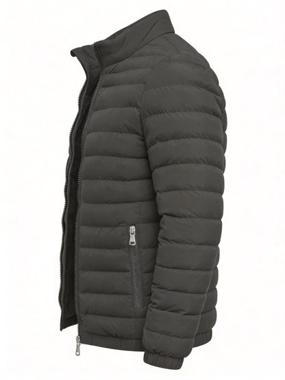 Men's Lightweight Windproof Casual Jacket with Stand Collar
