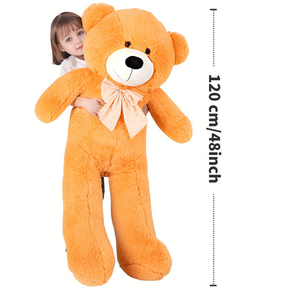 A Large 48-Inch Oversized Brown Teddy Bear, Perfect As a Cuddly Gift for Children, Suitable for Birthdays, Halloween, Christmas, And Valentine'S Day