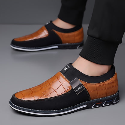 Men's Casual Slip-On Business Loafers with Anti-Slip Sole