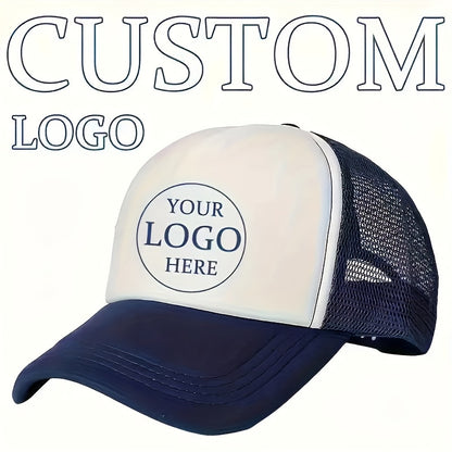 Custom Logo Breathable Mesh Trucker Hat – Adjustable Casual Cap