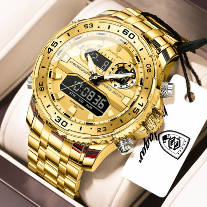 Men's Streetwear Digital Watch with Luminous Dual Display