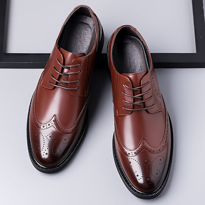 Men's Business Casual Oxford Shoes with Breathable PU Upper