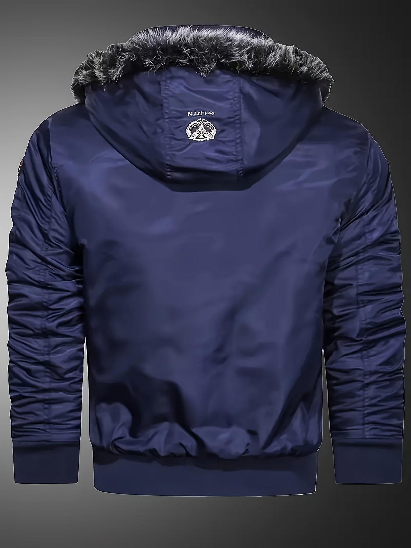 Men's Heavyweight Arctic Winter Jacket - -210gsm Windproof Coat with Full-Zip Closure, Hooded Insulated Outerwear - Machine Washable Cold Weather Jacket for Skiing, Snowboarding, Camping - Navy Blue, Winter Accessories, Skiin