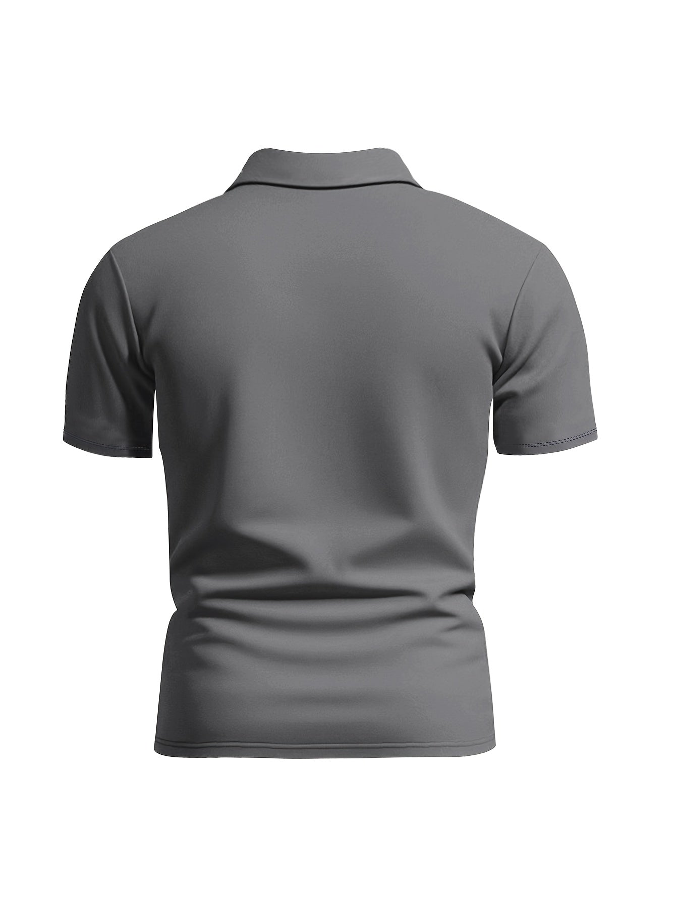 New Style Half-zip Short Sleeve, Casual Fashion Quick-dry Breathable Lapel Short Sleeve, Popular Men's Top - ayq