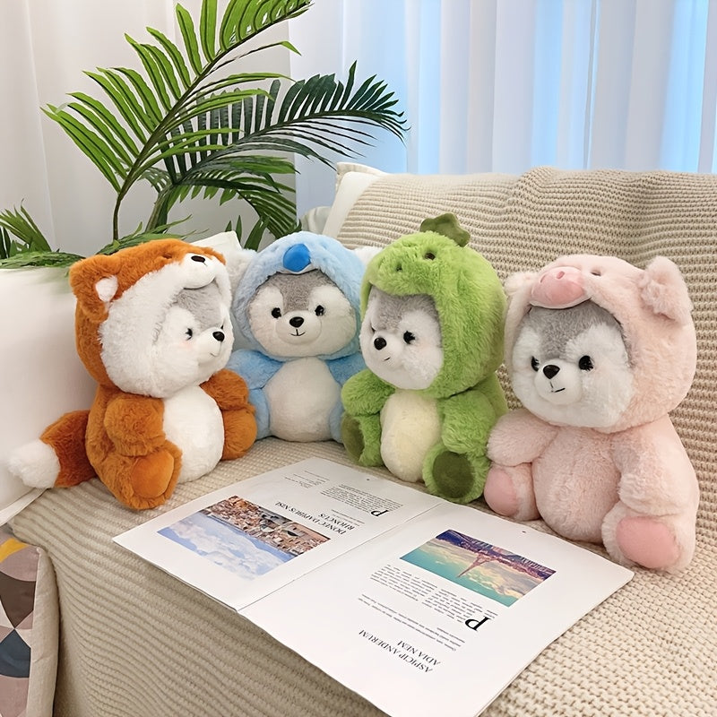 1pc, Soft Plush Animal Role-Playing Doll - Cute Cartoon Bear Toy, Available in Brown, Blue, Pink, And Green Baby Pillow Companions - Perfect for Room Decor And Gifts, Adorable Plush Toy with a Fun Design And Fluffy Texture