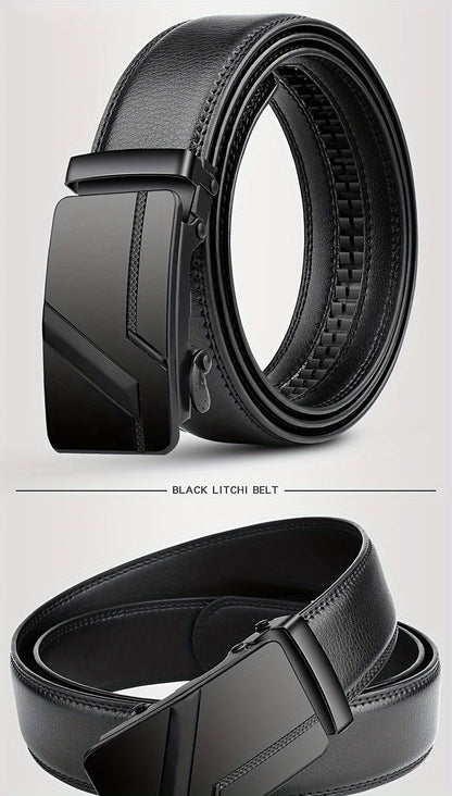 Business Men's Belt Black Automatic Buckle Fashion Belt Casual Men's Suit Belt Accessories