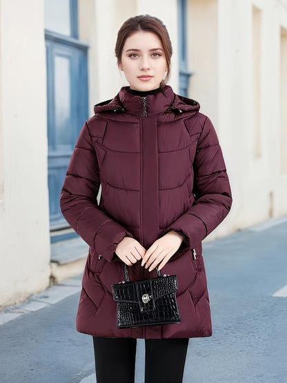 Կանացի էլեգանտ ձմեռային բաճկոն - Մազերի նման ուլունքաձև կոճակներով փակվող վերարկու, փքված չէ, ձեռքով լվացվող երկար թևքերով վերնազգեստ ցուրտ եղանակի համար (անկանոն և պաշտոնական) - սև բաճկոն առանց գոտու/պարագաների (պատրաստի կրելու), ձմեռային Ջա