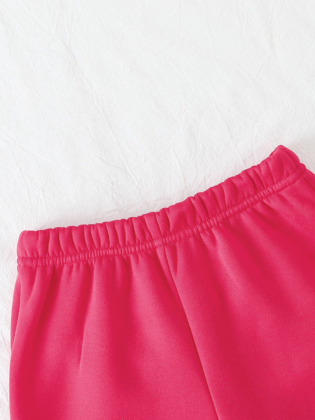 2pcs Soft Comfortable Girls' Outfit, New Year Christmas Valentine'S Day Set with Solid Color Long Sleeve Top + Elastic Waist Pants, LOVE Letter Embroidery Pattern, for Outdoor, Party, Birthday, Casual Wear, Party Attire, Eleg