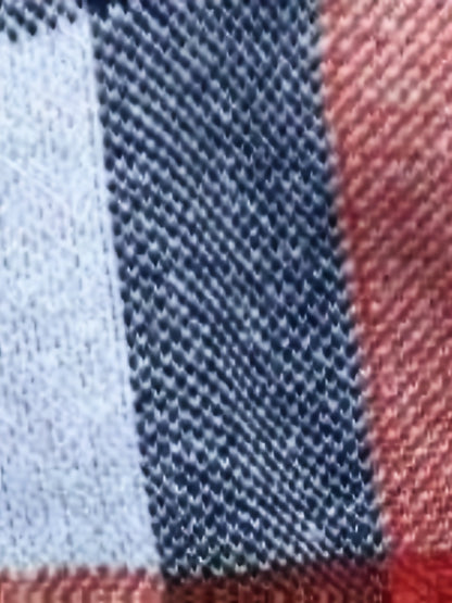 Men'S Casual Plaid Crew Neck Knit Sweater | Loose Fit, Long Sleeve, Fashionable Color Block Design, Suitable for Fall/Winter