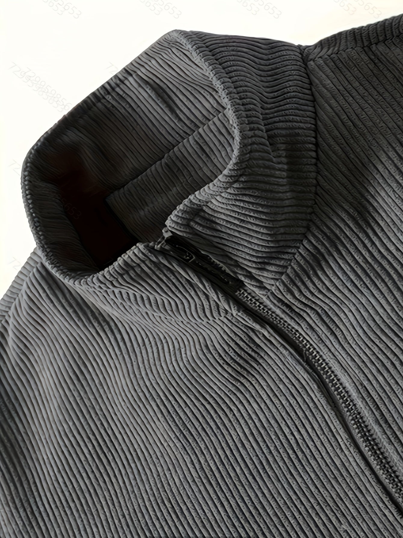 Men's Corduroy Jacket Olive Green - Retro Loose-Fit Full-Zip Winter Coat with Stand Collar & Zippered Pockets, Machine Washable Corduroy Outer (No) for Casual & Formal Wear - Autumn/Winter Outerwear, Womens Coats And Jackets,