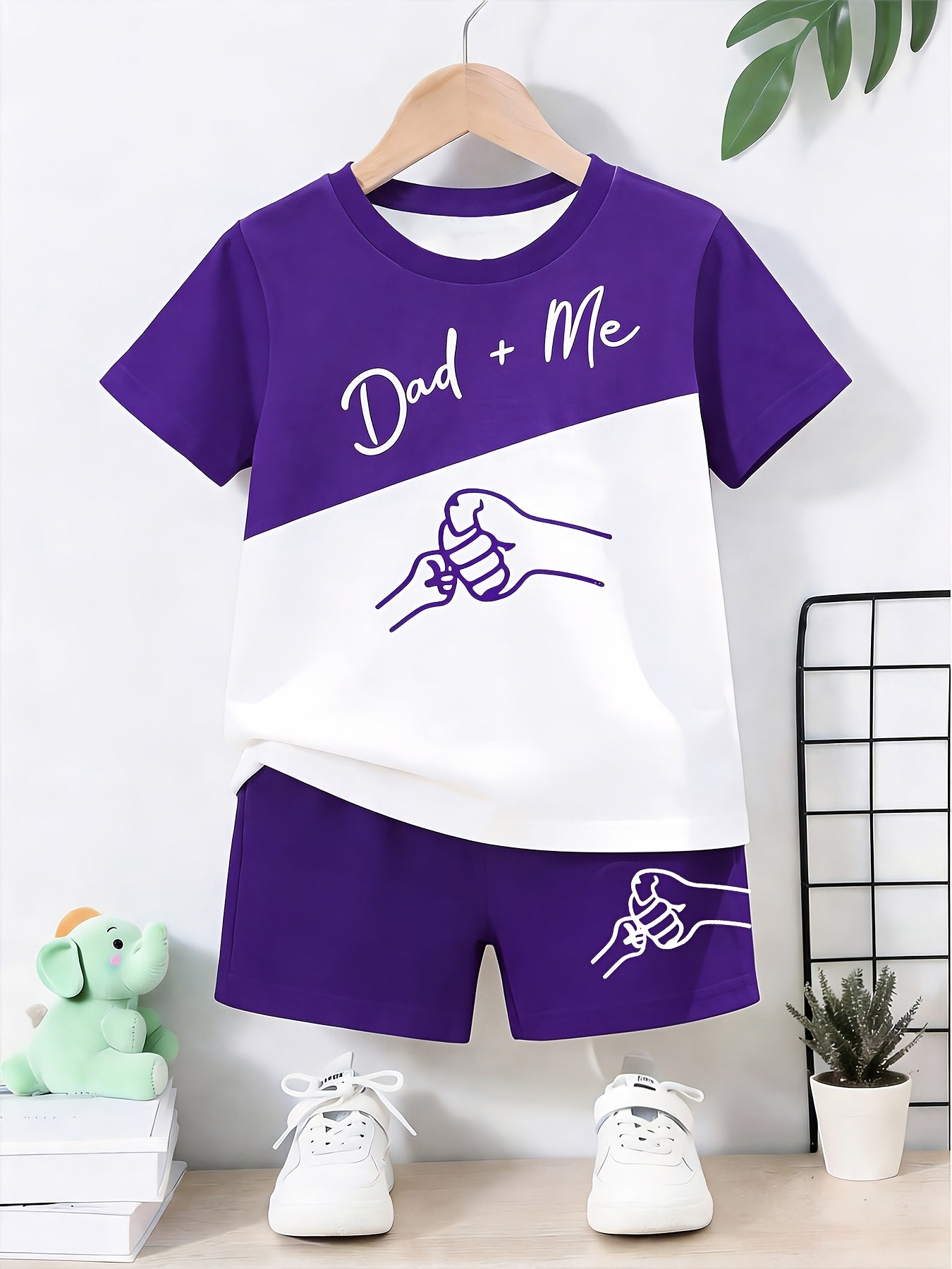 Summer Boys' Sporty Color-Block T-Shirt & Shorts Set