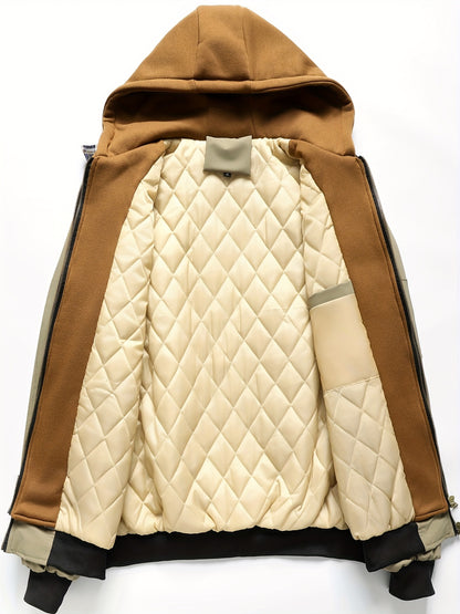 Men's Preppy Hooded Jacket Casual Spring Autumn Outerwear