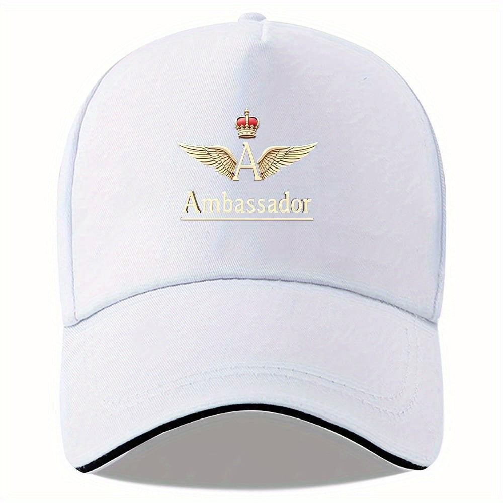 Adjustable Ambassador Emblem Baseball Cap with Crown & Wings