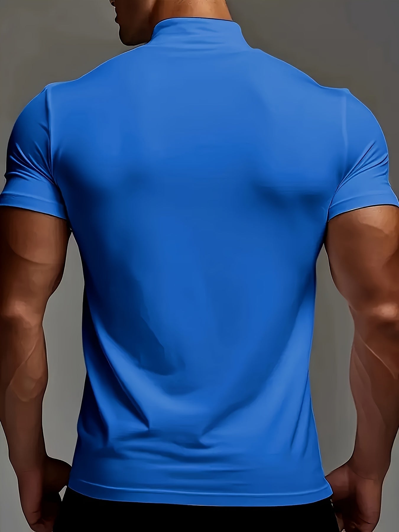 Men'S Short-Sleeve Polo Shirt Made of Breathable And Comfortable Knitted Fabric, Suitable for Cycling, Outdoor Sports, Gym, And Casual Wear for a Fitted Look - ayq