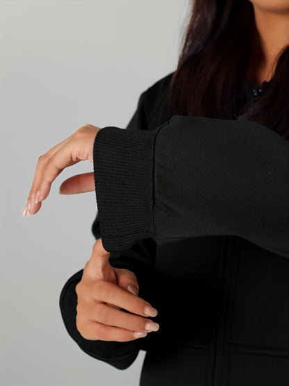 Կանացի ծանր ձմեռային բաճկոն - Ջերմամեկուսացված սառը եղանակի բաճկոն՝ ամբողջական կայծակաճարմանդով, մեծ առջևի գրպաններով - Մանուշակագույն վերնազգեստ առօրյա և պաշտոնական միջոցառումների համար - Ոչ ձգվող պոլիեսթերային գործվածք - Հեշտ խնամքի կանացի վերնազգեստ,