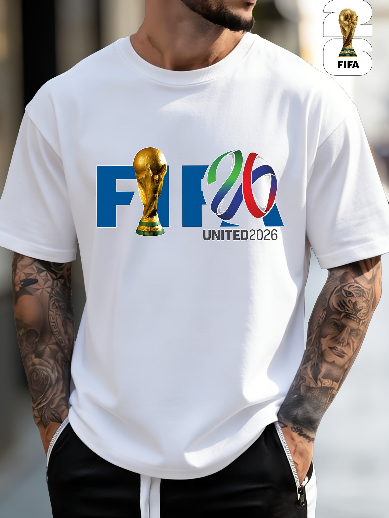 World Cup Cotton Crew Neck T-Shirt for Men & Women, Casual Fit