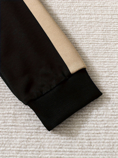 2 հատ տղայի «Թագավորական» նախշերով գլխարկով հանդերձանք, ոճային գունային բլոկներով կարված գլխարկի և տաբատի հավաքածու, մանկական հագուստ աշուն/ձմեռ բացօթյա հագուստի համար, որպես նվեր