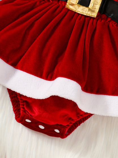 2 հատ ոսկեգույն թավշյա, ծածանվող թևքերով, ժանյակավոր գոտիով զարդարված երկար թևքերով բոդի՝ փափուկ կիսաշրջազգեստով + ժապավենաձև գլխաշորով, աշնանային և ձմեռային Սուրբ Ծննդյան գեղեցիկ երեկույթի հանդերձանք, բացօթյա օգտագործման համար