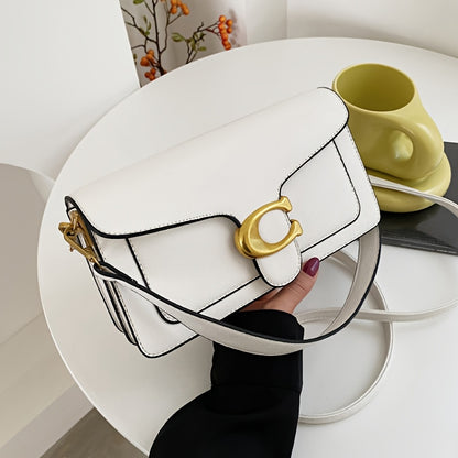 Elegant Women’s PU Crossbody Bag with Magnetic Closure