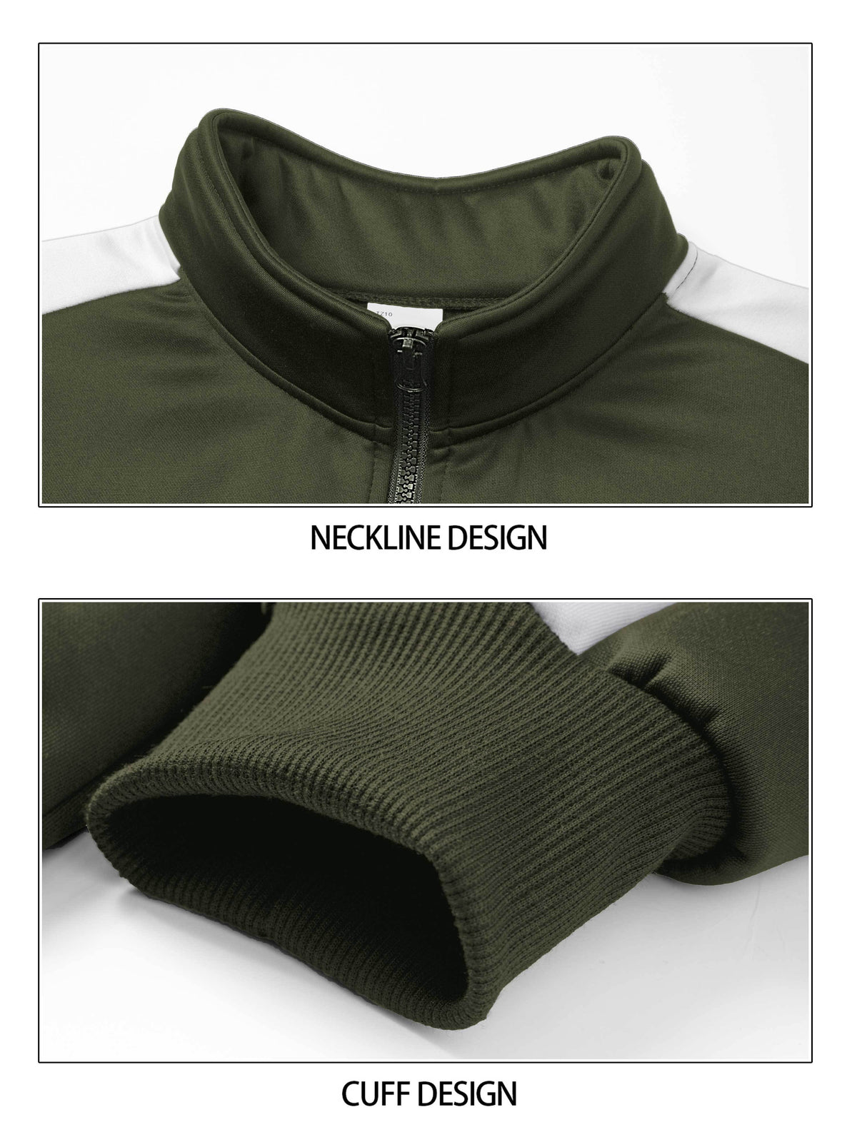 Men's Autumn Winter Stand Collar Zipper Jacket & Pants Set