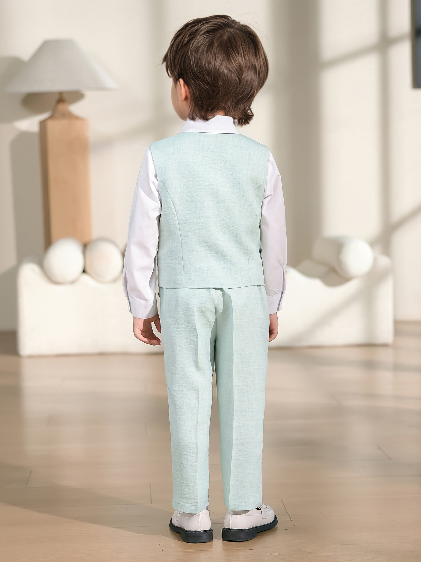 Boys' Formal Vest and Pants Set for Parties and Special Occasions