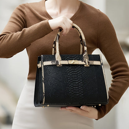 Women’s Vintage Leather Tote Bag with Adjustable Strap