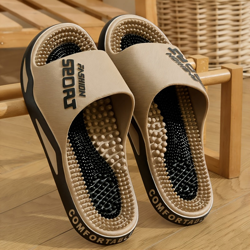 Men's Large EVA Massage Slippers for Indoor and Outdoor Use