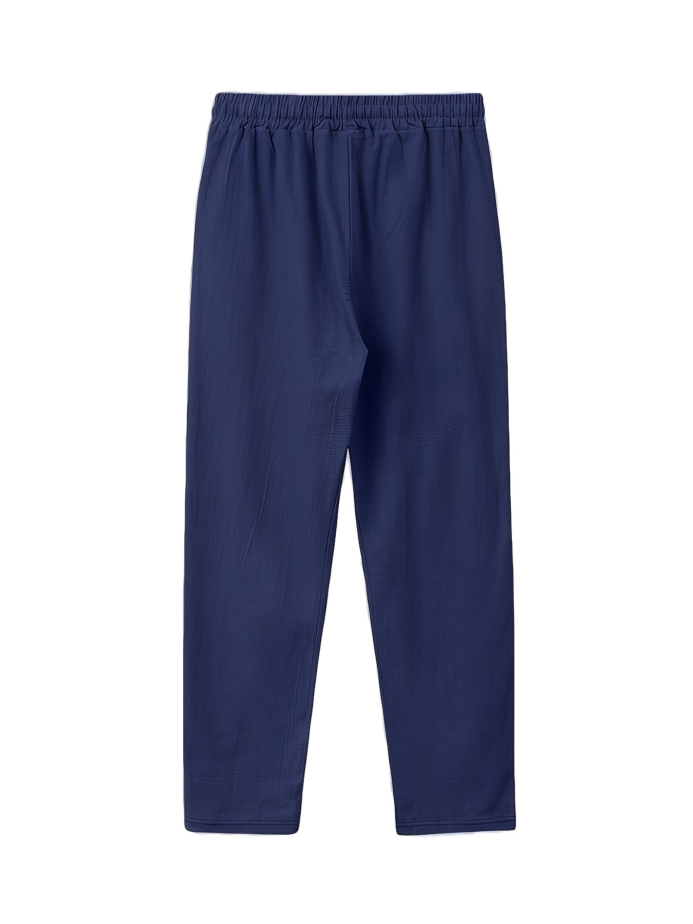 Men's Casual Linen Drawstring Straight Leg Pants for Summer