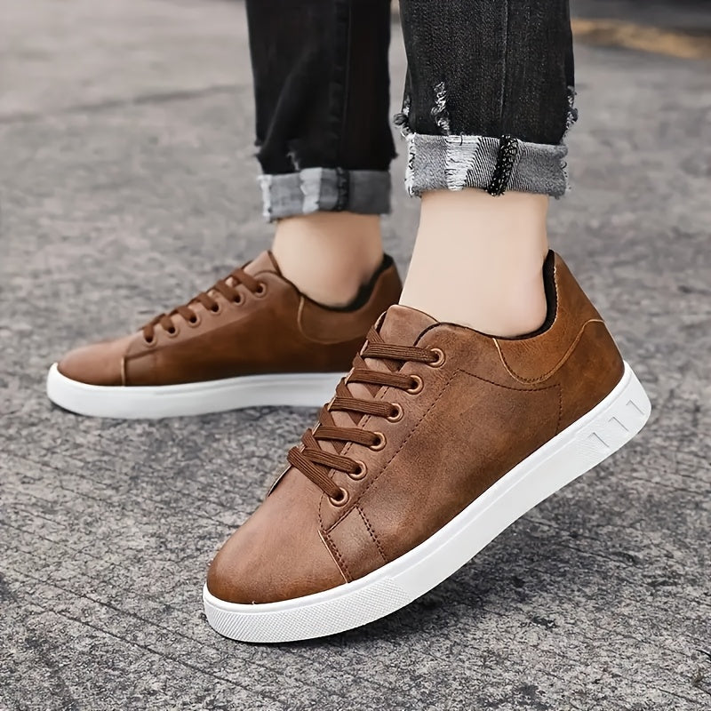 Men's Casual Sneakers - Slip-Resistant, Durable & Comfortable Lace-Up Skate Shoes, Suitable for Every Season - ayq