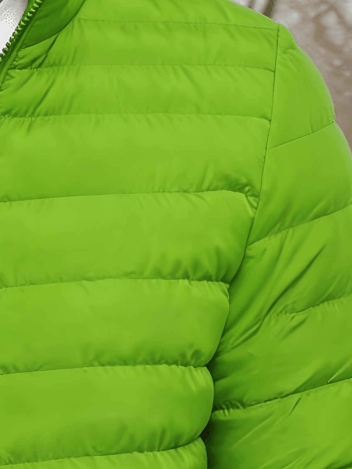 Men's Slim Fit Winter Jacket with Stand Collar, Zip Front