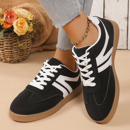 Women's Breathable Knit Sneakers - Lightweight, Comfortable Lace-Up Low Tops in Solid Colors for Summer Walking & Jogging
